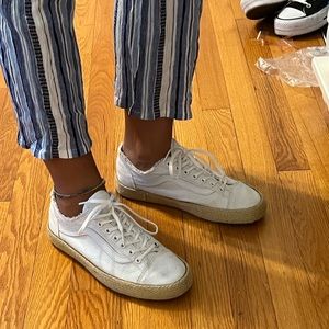 RARE white vans espadrilles SZ 8 W